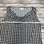 Liz Claiborne  Women's Cowl Neck Sleeveless Blouse White Black Tan M Med Medium Photo 6