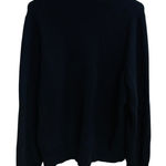 J.Crew  Merino Wool Blend Ruffle Neck Sweater Black Women's XXL Preppy Old Money Photo 0