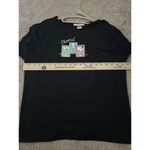 Vintage Black Women’s Shirt With Martini Glass Retro Artsy Vibes Size Large Photo 5