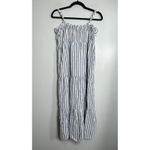 Aerie  Striped Tiered Maxi Dress Small Blue Neutral NEW Casual Coastal Nautical Photo 5