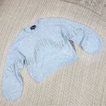 Anthropologie Broadway 38  Rhinestone Fringe Balloon Sleeve Sweater Blue XL‎ Photo 13