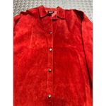 Vintage DA CAVANNA Red Suede Leather Button Up Shirt Jacket Women's Size L Size L Photo 1