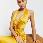 Reformation ππ Nerida Silk Dress ~ Tumeric 10 NWT Photo 2