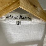 JP And Mattie White Cotton Ruffle Button Down Shirt Size Small Photo 5