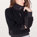 Lululemon Women’s Black Stand Out Sherpa 1/2 Zip Size 12 Photo 0