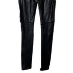 Spanx Faux Leather Moto Leggings Pants Black Women’s Size Medium Power Waistband Photo 6