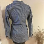 Liberty Love Blue and White Striped Tunic Dress with cutouts Photo 2