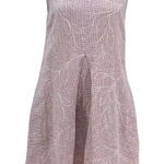 Flax Woodstock Dress Linen Lilac Lavender White Gingham Floral Size XS Photo 0