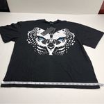 Jonny Cota Women Size Large Black Short Sleeve Shirt Butterfly Leopard Wings NEW Photo 5