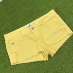 Hollister Y2K  9/29 Butter Yellow Super Low Rise Denim Micro Mini Booty Shorts Photo 0