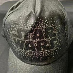 Disney PARKS ADULT SIZE STAR WARS BASEBALL CAP. BLACK SILVER GLITTER RHINESTONES Photo 13