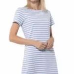 Sail To Sable  Tshirt Shift Sheath Nautical Coastal Stripe shortsleeve mini dress Photo 0