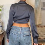 Kittenish Unbranded Women's Grey and Blue Crop-top Photo 1