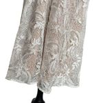 Dress the Population NEW Elisa Vine Embroidered Midi Dress White Nude Small Photo 9