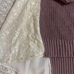 LOGO By Lori Goldstein  Lace Knit Tunic Sweater size large Photo 4