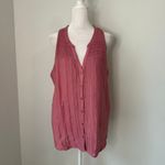 prAna  mauve pink button down sleeveless tank top size S Photo 1