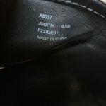 Coach  Judith Black Patent Leather Cork Wedge Sandals Photo 11