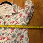 LuLaRoe  | Valentina Floral Button Up Blouse | Roll Tab Sleeves | NWT Medium Photo 8