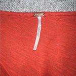 Free People Red Orange Flowy Top With Open Shoulders Size Large Photo 2