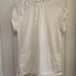Fabletics NWOT Womens White Oceanside Pullover Short Sleeve Hoodie Photo 0