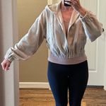 Altar'd State Cropped Corduroy Hooded Jacket Zipper Front Light Tan Beige Medium Photo 6