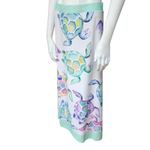 Cathy's Resortwear Women's Maxi Skirt with Colorful Sea Turtle Print (M) White Size M Photo 2