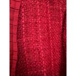 NWT WinterSilks red silk Multi Woven tweed collarless blazer coat size XL Photo 10