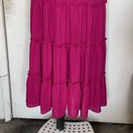 1. State Womens Dress Size Large Strapless Midi Ruby Spice Tiered Smocked Waist Photo 4