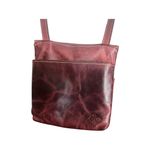 Patricia Nash Vintage Oil Leather Flap Over Crossbody studded Handbag. Photo 3