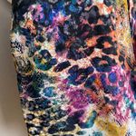 Suzi Chin for Maggy Boutique Dress Animal Print Colorful Tie Waist 8P 8 Petite Black Photo 11