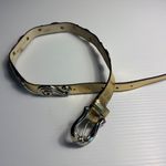 The Avignon Genuine Leather Gold Tone Belt with Ornate Buckle Women's Small Photo 0