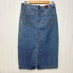 Wrangler Vintage Aura Blue Jeans with Brown Label Denim Pencil Skirt Size 12 Photo 1