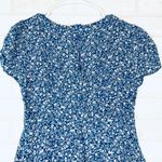 Princess Polly  Blue Floral Mini Dress Short Sleeve V Neck Flounce Hem Size 6 Photo 6
