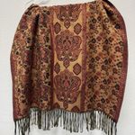 Pashmina Brown Black Gold  Shawl Wrap Scarf 28" X‎ 70" Photo 0