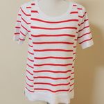 Loft  mixed striped short sleeve sweater size small Photo 5