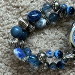 Geneva women’s blue/ silver beaded bracelet watch one size‎ Blue Photo 4