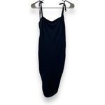 Hutch Anthropologie Navy Blue Sleeveless Ruched Asymmetrical Mini Dress Sz S NEW Photo 2