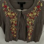 International concepts I.N.C. : Gray Cropped Cardigan- embroidered- size MP Photo 7
