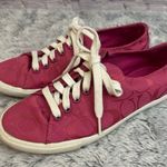Coach Pink Magenta Signature C Logo Lace Up Sneakers Size 7.5B Casual Photo 3