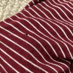 American Eagle Soft & Sexy Striped V-Neck Long Sleeve Shirt Small Maroon FLAWS Photo 8