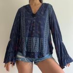 Lucky Brand Blue Boho Top Photo 0