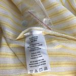 Kut From The Kloth Women's Yellow Striped Popover V-neck Blouse Short Sleeve Photo 6