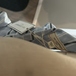 Stylish Blue Striped Ruffle Off Photo 5