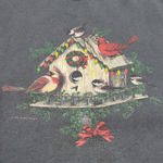 Endless Designs Vintage Sweatshirt Size Medium M Holiday Birds Birdhouse Graphic Unisex Sweatshirt Photo 3