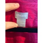 Chico's Chico’s Red Button-Up Dress Shirt Size 1 US 8 - 10 Holiday Career Professional Photo 2