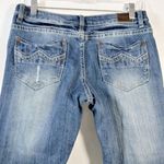 Hybrid   Blue Wash Distressed Boot Cut Y2K Jeans Size 27 Photo 5