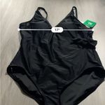 Carole Hochman Black Sleeveless V‎ Neck Side Tie One Piece Swimsuit Size XL NWT Photo 6