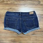 Aeropostale Aero Distressed Rolled Raw Cuff Midi Denim Jean Shorts Sz 4 Photo 7
