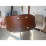 Pratesi Firenze Round Woven Straw Leather Crossbody Bag Italian Made Quiet Luxe Brown Photo 6