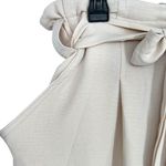 Bar III High-Waist Wide-Leg Pants With Tie Belt Ivory Cream Size Large Photo 2